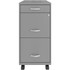 OFFICE DEPOT 25112 Realspace SOHO Organizer 18inD Vertical 3-Drawer Mobile File Cabinet, Silver