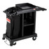 SUNCAST CORPORATION HKCCT100 Suncast Commercial Plastic Cart, Compact Housekeeping, 46-5/8inH x 23-1/4inW x 43-7/16inD, Black