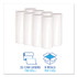 BOARDWALK 3036EXH Low-Density Waste Can Liners, 30 gal, 0.6 mil, 30" x 36", White, Perforated Roll, 25 Bags/Roll, 8 Rolls/Carton