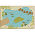 CARPETS FOR KIDS ETC. INC. 49.69 Carpets For Kids KID$Value Rugs Tranquil Pond Activity Rug, 4ft x 6ft, Tan