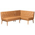 WHOLESALE INTERIORS, INC. 2721-11361 Baxton Studio Riordan 2-Piece Dining Nook Banquette Set, Tan/Walnut