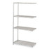 SAFCO PRODUCTS 5286GR Industrial Add-On Unit, Four-Shelf, 36w x 18d x 72h, Steel, Metallic Gray