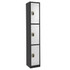 ADIR CORP. ADI629-203-B-W Alpine Large 3-Tier Steel Locker, 72inH x 12inW x 12inD, Black/White
