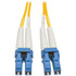 Efficient Data Transmission. With a core and cladding diameter of 9/125 microns, this cable supports high-speed data transfer over long distances while minimizing signal loss.  Ideal for Riser Applications. Designed to meet safety standards, this cable is suitable for installation in vertical spaces, ensuring compliance with building codes.  Durable Construction. The PVC jacket material provides protection and extends the lifespan of the cable, making it suitable for both indoor and outdoor use.  Dual Fiber Design. The two fibers within this cable enable simultaneous data transmission in both directions, improving network efficiency.  Versatile Connectivity. Equipped with male LC single-mode connectors on both ends, this patch cable is compatible with a wide range of devices and network hardware.
