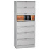 TENNSCO FS371LLGY Enclosed Fixed-Shelf Lateral File with Retractable Doors, Legal/Letter Size Files, 7 Shelves, 36" x 16.5" x 87", Light Gray