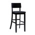 CALIFONE INTERNATIONAL, INC. Linon 01855BLK-01-KD-U  Dayton Faux Leather Bar Stool, Black/Dark Brown