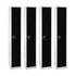 ADIR CORP. Alpine ADI629-201-BLK-4PK  AdirOffice 1-Tier Steel Lockers, 72inH x 12inW x 12inD, Black, Pack Of 4 Lockers