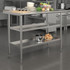 FLASH FURNITURE NHWTGU2448BSP  Stainless Steel Work Table, 36inH x 48inW x 24inD, Silver