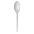 Show that you are committed to sustainability  Single-use spoons are convenient and sanitary.  Ideal for stocking the breakroom at work.  Eco-conscious choice - has one or more meaningful eco-attributes or eco-labels.  Conforms to ASTM D6400 standards. For detailed information see www.astm.org.  BPI Certified Compostable - certified by the Biodegradable Products Institute (BPI) to be compostable in commercial compost facilities (where facilities exist).  USDA Certified Biobased - meets federal guidelines for plant-based/bio-based materials.  Product Content Contains Compostable Material - made from materials that can quickly break down in commercial composting facilities (where facilities exist), to help reduce waste while creating usable organic matter.  Plant-based content - made using tree-free agricultural products or by-products, helping you support innovative use of plants while reducing use of forests or other resources.