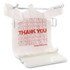 BROWN PAPER GOODS Barnes Company 10519THYOU Thank You High-Density Shopping Bags, Have a Nice Day Labeling, Cut-Out Handles, 10" x 5" x 19", White/Red, 2,000/Carton
