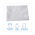 BOARDWALK W3858X Linear Low Density Industrial Can Liners, 60 gal, 0.9 mil, 38" x 58", White, Flat Pack, 100/Carton