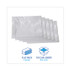 BOARDWALK W3858X Linear Low Density Industrial Can Liners, 60 gal, 0.9 mil, 38" x 58", White, Flat Pack, 100/Carton