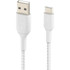 BELKIN, INC. CAB002BT2MWH Belkin BoostCharge Braided USB-C to USB-A Cable (2 meter / 6.6 foot, White) - 6.6 ft USB/USB-C Data Transfer Cable - First End: USB Type A - Second End: USB Type C - White - 1