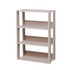 IRIS USA, INC. Iris 596228  Mado 35inH 3-Tier Wide Open Shelving Unit, Light Brown