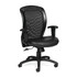 GLOBAL INDUSTRIES INC Offices To Go OTG11692B  Luxhide Ergonomic Bonded Leather Adjustable Mid-Back Chair, Black