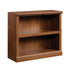 Organize your books, files or records or display your favorite china, collectibles or photos on this sturdy, attractive Sauder Select bookcase. The simple, chunky design fits well with any interior, adding handy storage to living and dining rooms, offices or hallways.  Constructed from engineered wood, this bookcase is durable and stable, holding strong to display your books, collectibles and photos for years to come.  Fixed shelves mean no wobbling or shifting, just solid storage.  Weight capacity per shelf tested for 35 lb.  This low-level 2 shelf unit provides just enough space to stack away books or magazines or display your most special treasures.  Flat top provides additional display surface or acts as a handy side table.  Light oak finish looks great in a contemporary or country cottage style space.  Just 30in height for unobtrusive storage.  Assembly required.