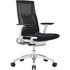 RAYNOR MARKETING, LTD. PFT2-WHT-FSBLK Raynor Powerfit Ergonomic Fabric Mid-Back Executive Office Chair, Black/White