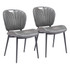 ZUO MODERN 109338  Terrence Dining Chairs, Vintage Gray, Set Of 2 Chairs