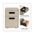 ALERA PABFPY File Pedestal, Left or Right, 2-Drawers: Box/File, Legal/Letter, Putty, 14.96" x 19.29" x 21.65"