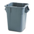 RUBBERMAID COMMERCIAL PROD. 353600GY Square Brute Container, 40 gal, Polyethylene, Gray