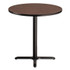 NATIONAL PUBLIC SEATING NPS® CT13636XC1MY Cafe Table, 36" Diameter x 36h, Round Top/X-Base, Mahogany Top, Black Base