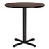 NATIONAL PUBLIC SEATING NPS® CT13636XC1MY Cafe Table, 36" Diameter x 36h, Round Top/X-Base, Mahogany Top, Black Base
