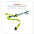 TENACIOUS HOLDINGS, INC. ergodyne® 19155 Squids 3155 Elastic Lanyard with Clamp, 2 lb Max Working Capacity, 18" to 48" Long, Lime