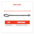TENACIOUS HOLDINGS, INC. ergodyne® 19155 Squids 3155 Elastic Lanyard with Clamp, 2 lb Max Working Capacity, 18" to 48" Long, Lime