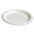 PERK 61287 PFAS-Free Compostable Bagasse Plates, Sugarcane, 9" dia, White, 250/Pack