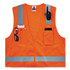 TENACIOUS HOLDINGS, INC. ergodyne® 24518 GloWear 8249Z-S Single Size Class 2 Economy Surveyors Zipper Vest, Polyester, 4X-Large, Orange