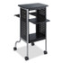 SAFCO PRODUCTS 8945BL Scoot Presentation Cart, 50 lb Capacity, 4 Shelves, 21.5" x 30.25" x 40.5", Black