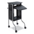SAFCO PRODUCTS 8945BL Scoot Presentation Cart, 50 lb Capacity, 4 Shelves, 21.5" x 30.25" x 40.5", Black