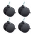 SAFCO PRODUCTS 1210BL Carpet Casters for AlphaBetter Desks, 2.5" Wheel, Black, 4/Set