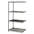 SAFCO PRODUCTS 5289BL Industrial Add-On Unit, Four-Shelf, 36w x 24d x 72h, Steel, Black