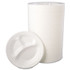 DART 10CPWQR Quiet Class Laminated Foam Dinnerware, 3-Compartment Plate, 10.25" dia, White, 125/Pack, 4 Packs/Carton