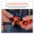 TENACIOUS HOLDINGS, INC. ergodyne® 19118 Squids 3400 Dual Clip Glove Clip Holder, 1 x 1 x 6.5, Acetal Copolymer, Orange