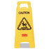 RUBBERMAID COMMERCIAL PROD. 611200YW Multilingual "Caution" Floor Sign, 11 x 12 x 25, Yellow