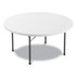ALERA PT60RW Round Plastic Folding Table, 60" Diameter x 29.25h, White