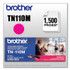 BROTHER INTL. CORP. TN110M TN110M Toner, 1,500 Page-Yield, Magenta