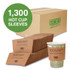 ECO-PRODUCTS,INC. EG-2000 EcoGrip Hot Cup Sleeves - Renewable and Compostable, Fits 12, 16, 20, 24 oz Cups, Kraft, 1,300/Carton