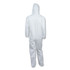 SMITH AND WESSON KleenGuard™ 44327 A40 Elastic-Cuff and Ankle Hooded Coveralls, 4X-Large, White, 25/Carton