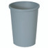 RUBBERMAID COMMERCIAL PROD. 2947 GRA Untouchable Large Plastic Round Waste Receptacle, 11 gal, Plastic, Gray