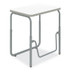 SAFCO PRODUCTS 1221DE AlphaBetter 2.0 Height-Adjust Student Desk with Pendulum Bar, 27.75 x 19.75 x 22 to 30, Dry Erase