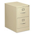 HON COMPANY 312CPL 310 Series Vertical File, 2 Legal-Size File Drawers, Putty, 18.25" x 26.5" x 29"