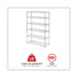 ALERA SW664818SR NSF Certified 6-Shelf Wire Shelving Kit, 48w x 18d x 72h, Silver