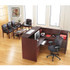ALERA VA327236MY Alera Valencia Series Reception Desk with Transaction Counter, 71" x 35.5" x 29.5" to 42.5", Mahogany