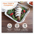 WORLD CENTRIC TOSCU8TLFP Fiber Hinged Takeout Containers, 3 Compartments, 8.8 x 8.2 x 2.9, Natural, Paper, 300/Carton