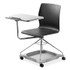 NATIONAL PUBLIC SEATING NPS® COGO10 CoGo Mobile Tablet Chair, Supports Up to 440 lb, 18.75" Seat Height, Black Seat, Black Back, Chrome Frame