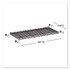 SAFCO PRODUCTS 5296GR Industrial Extra Shelf Pack, 48w x 24d x 1.5h, Steel, Metallic Gray, 2/Pack