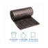 BOARDWALK 385817BLK High-Density Can Liners, 60 gal, 14 mic, 38" x 58", Black, Perforated Roll, 25 Bags/Roll, 8 Rolls/Carton